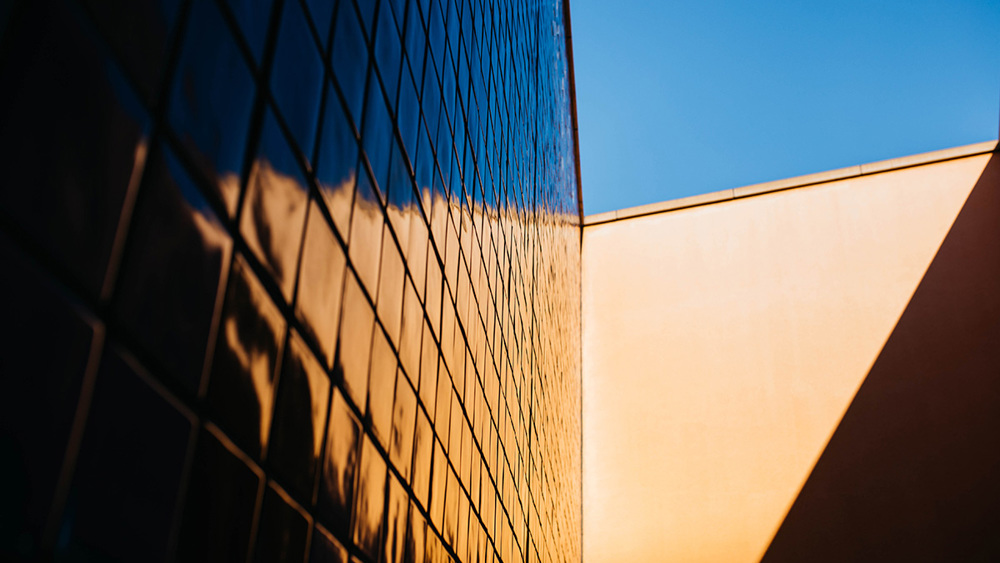 Abstract detail of The Tech Interactive building.